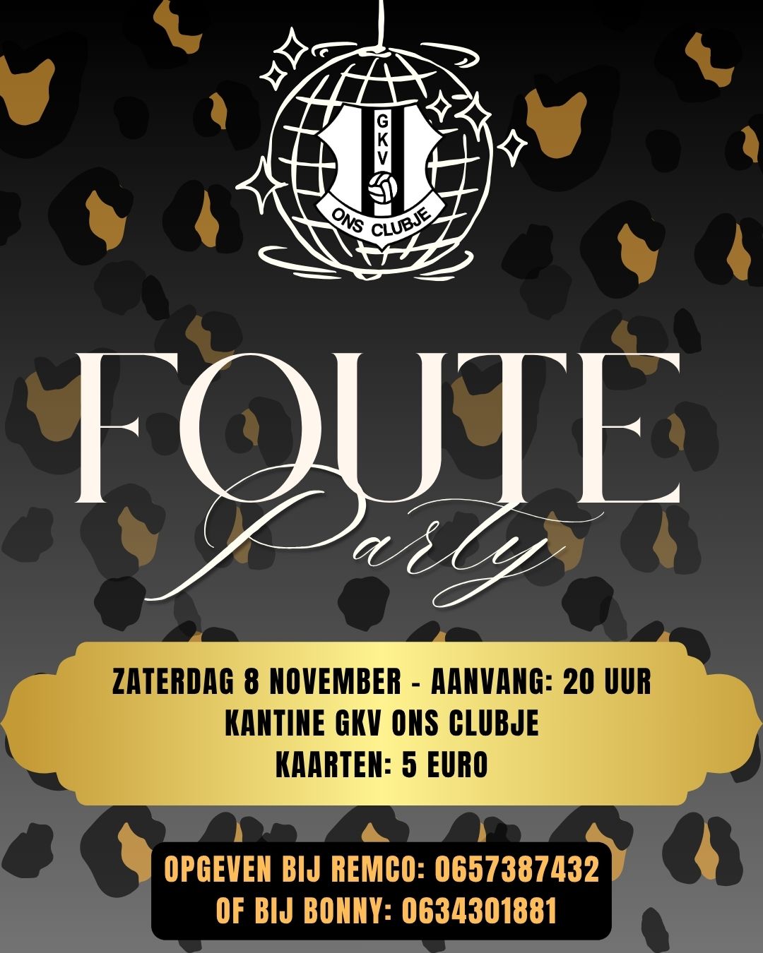 🎉 Foute Party bij GKV Ons Clubje! 🎉
